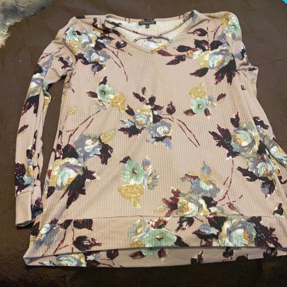 Long sleeve waffle top